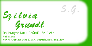 szilvia grundl business card